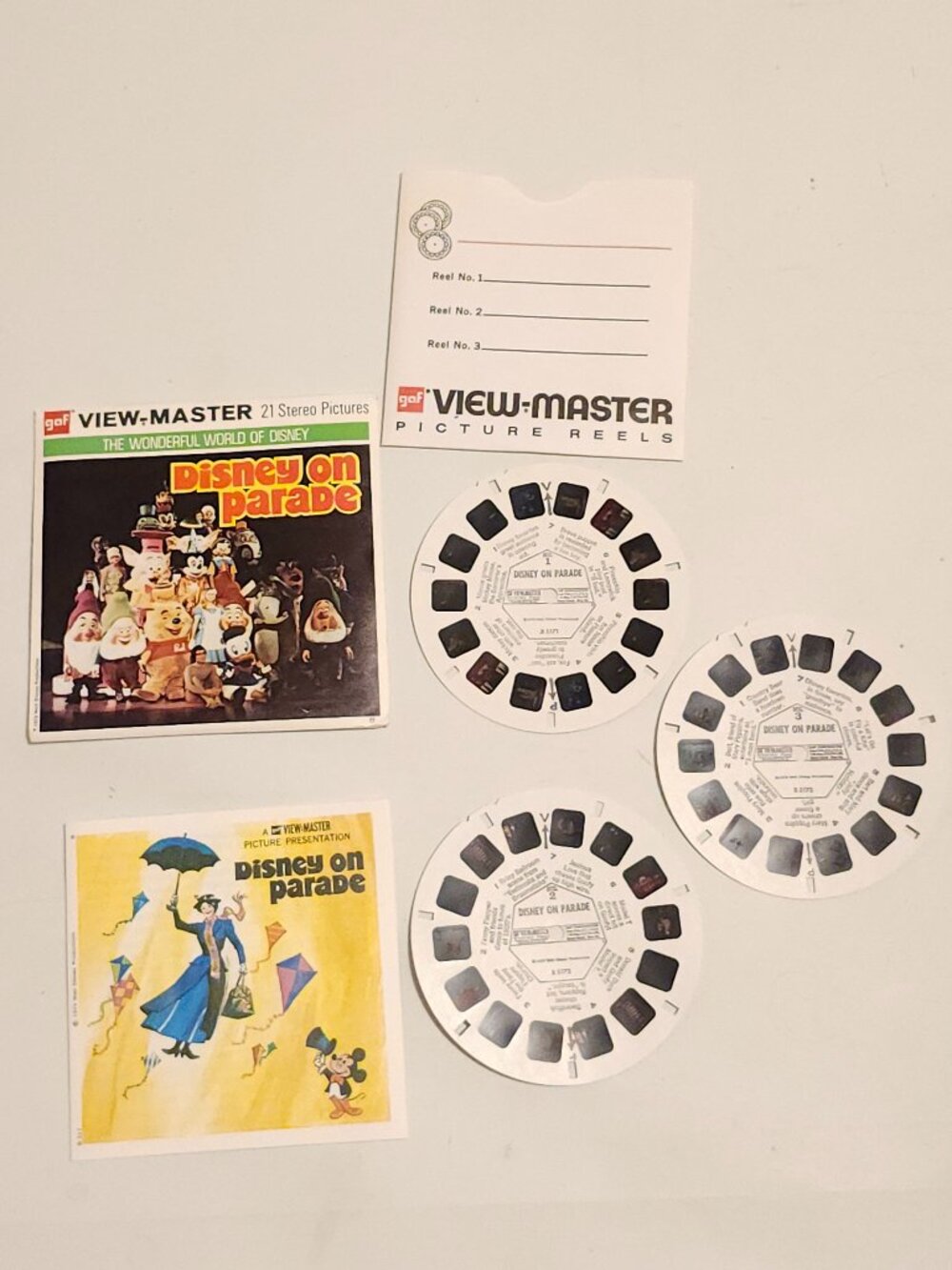 GAF View Master Disney On Parade Reel Lot Complete Vintage 1973